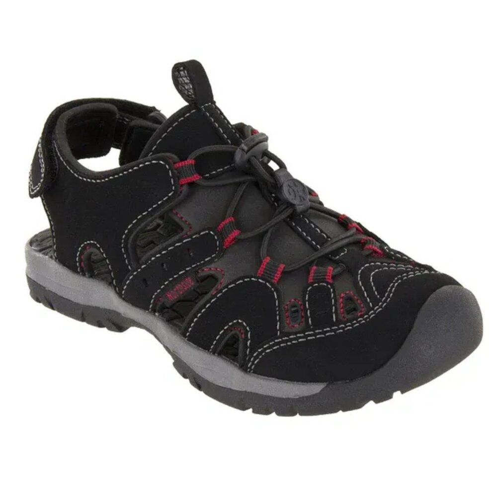 Northside Kid's Burke SE Closed Toe Sport Fisherman Sandal kids size 5 black/red